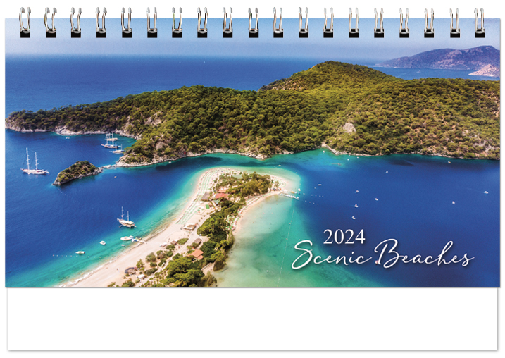 Scenic Beaches Desk Calendar Tent Calendar Easel Calendar